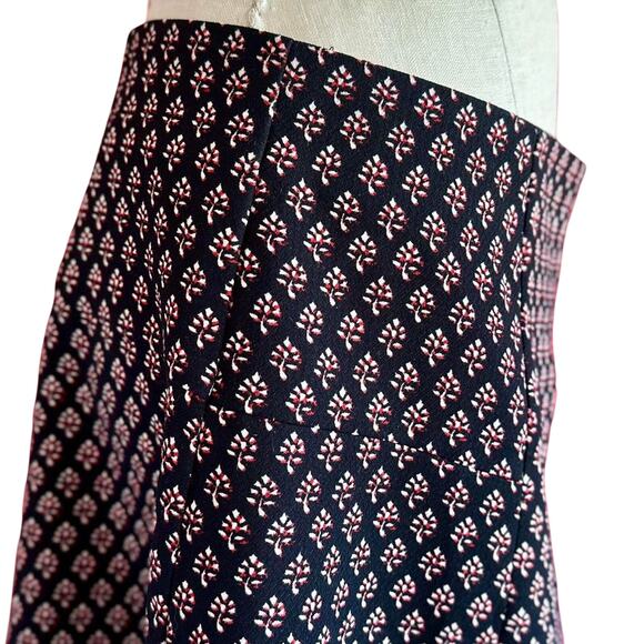 Womens Skirt Size 8 Black Red Flare HighWaist Twee Professional Coquette Office - Picture 4 of 7